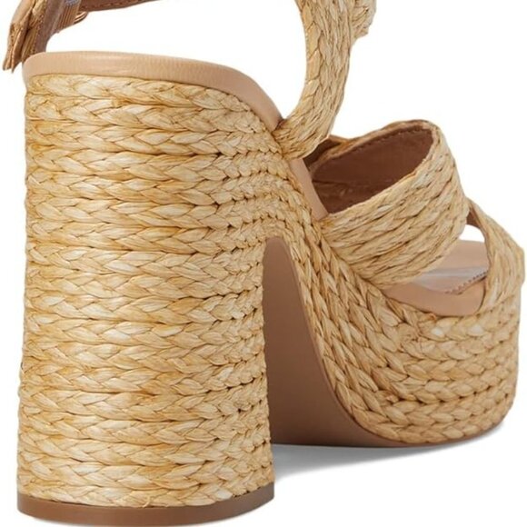 NEW - Steve Madden Carisma Raffia Platform Sandals - Picture 5 of 9